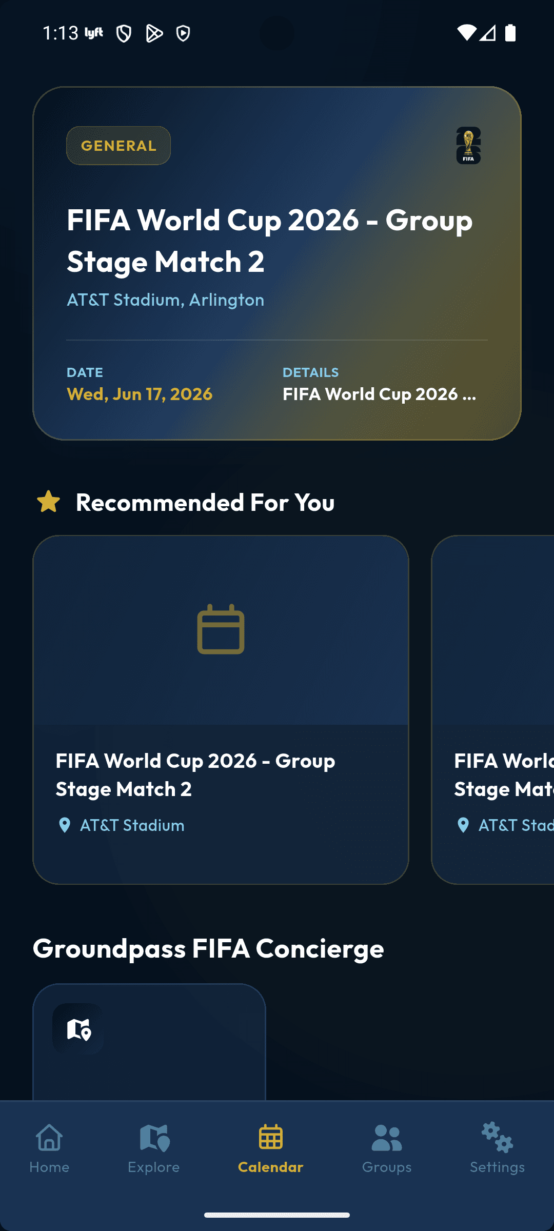 Ground Pass home screen running smoothly in production